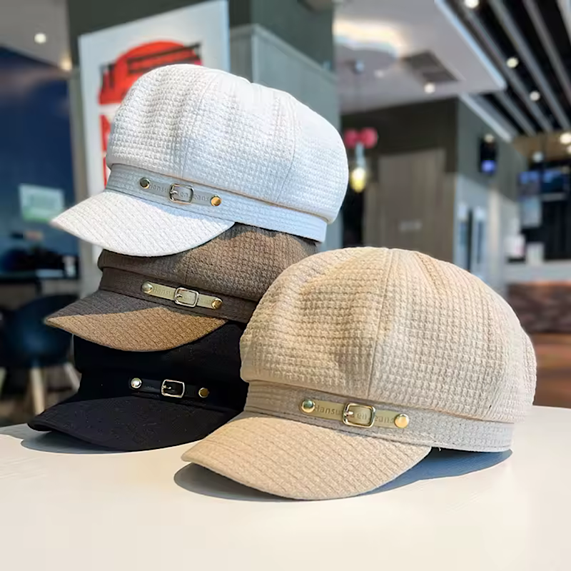 Women's "Textura" Buckle Beret