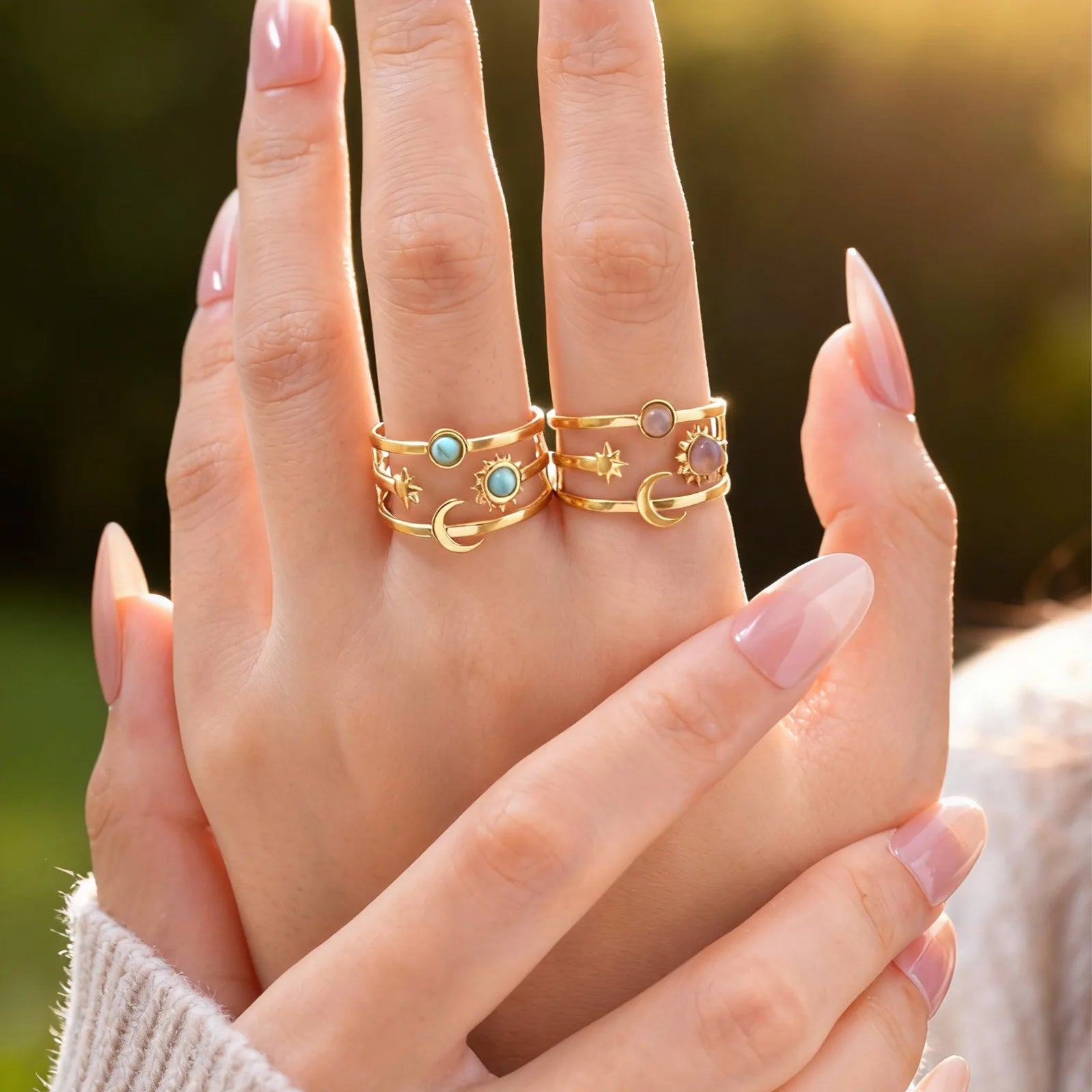 Aurora Celeste Gold Ring