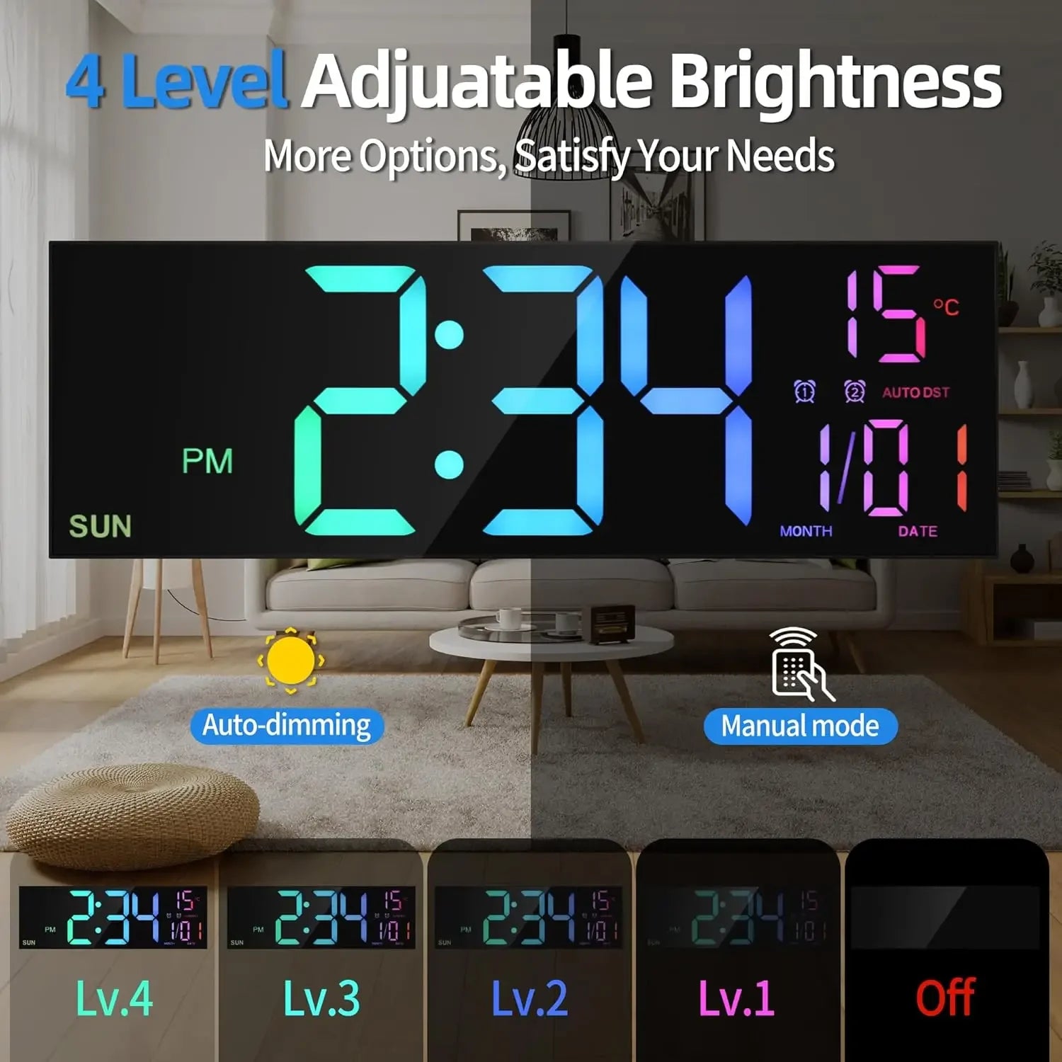 GlowTime 16" RGB Clock