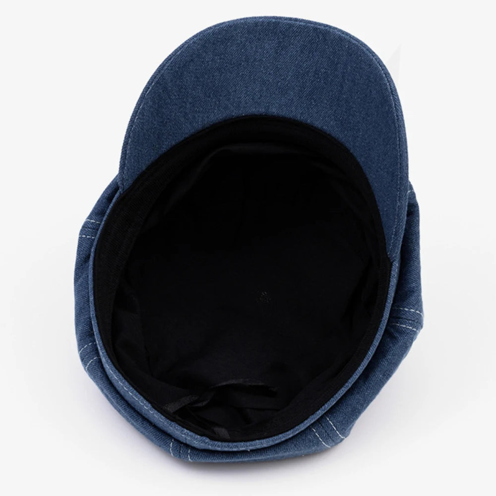 Indigo Newsboy Cap