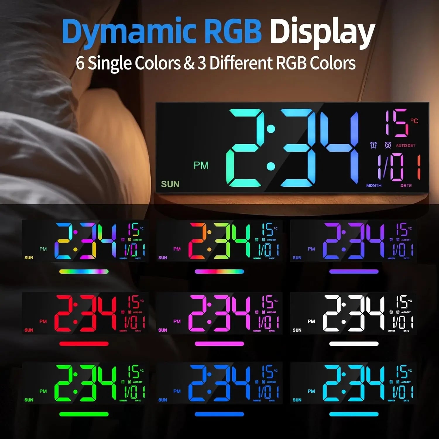 GlowTime 16" RGB Clock