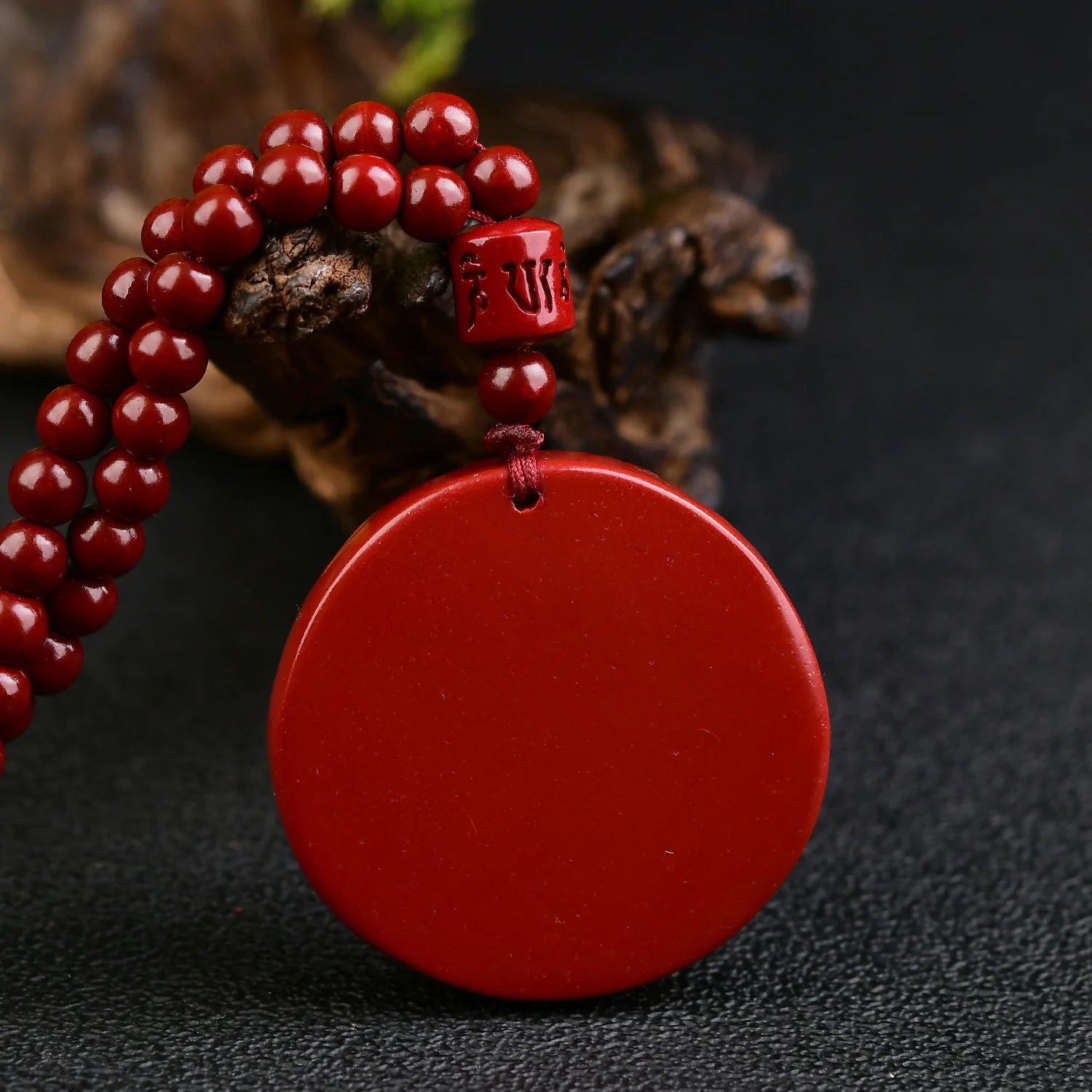 Crimson Lotus Medallion Necklace