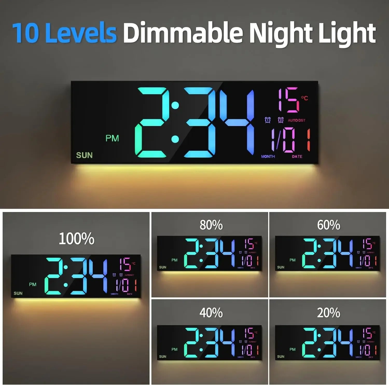 GlowTime 16" RGB Clock