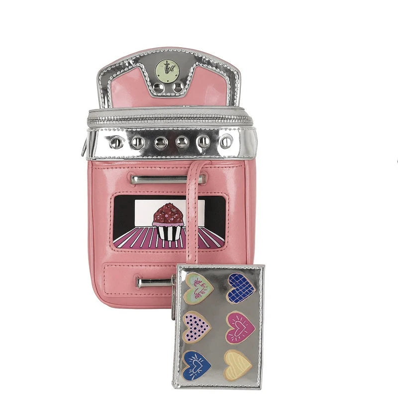 Fashionable Pink Crossbody Bag Brand Designer Phone Bag Cartoon Box Chain Shoulder Bag Mini Casual Small Square Bag Small Wallet