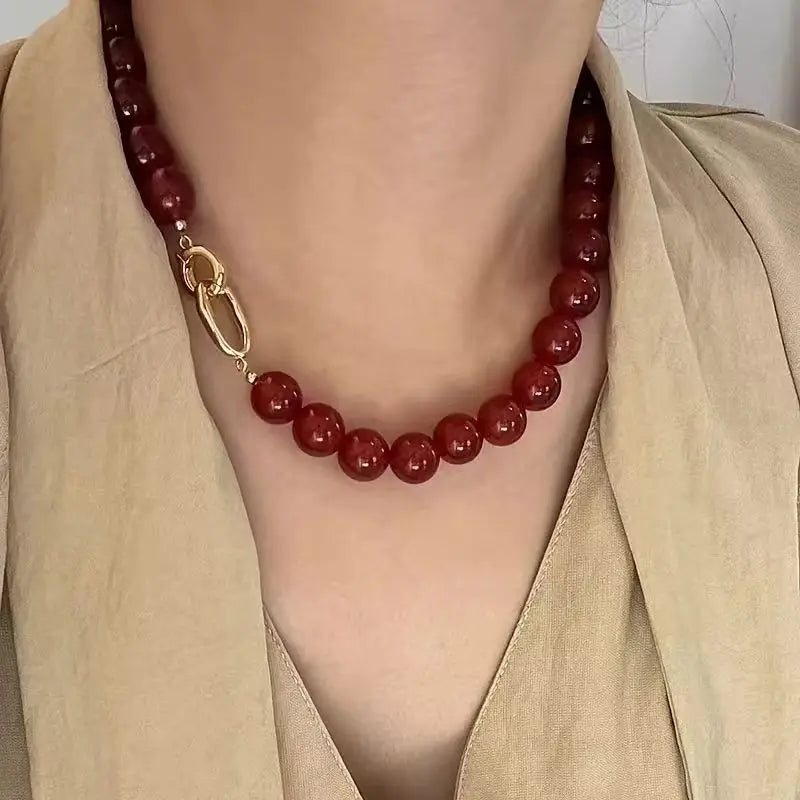 Bordeaux Link Necklace