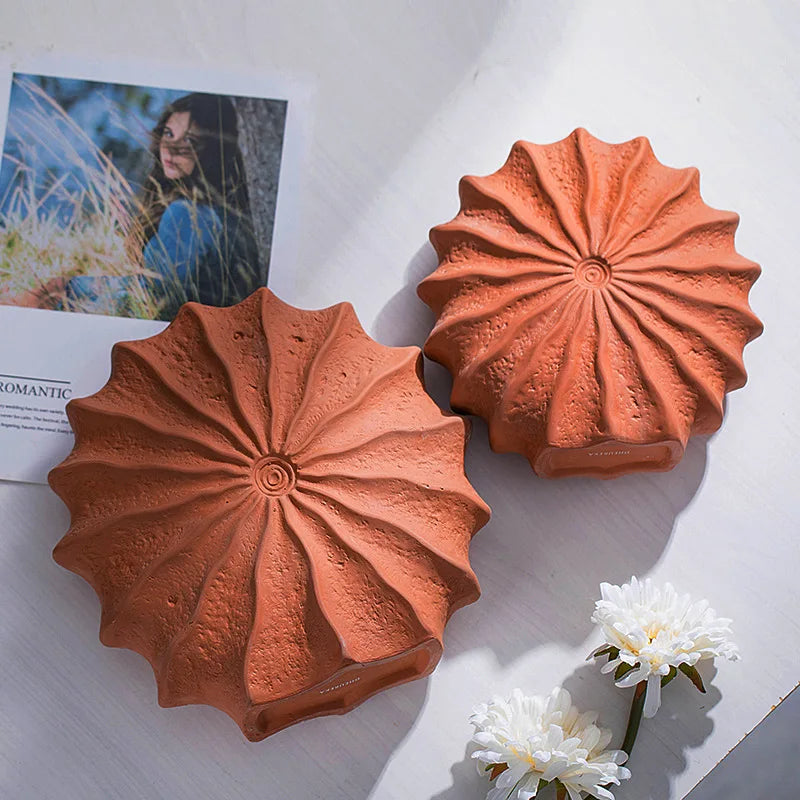 Terracotta Sunburst Vase