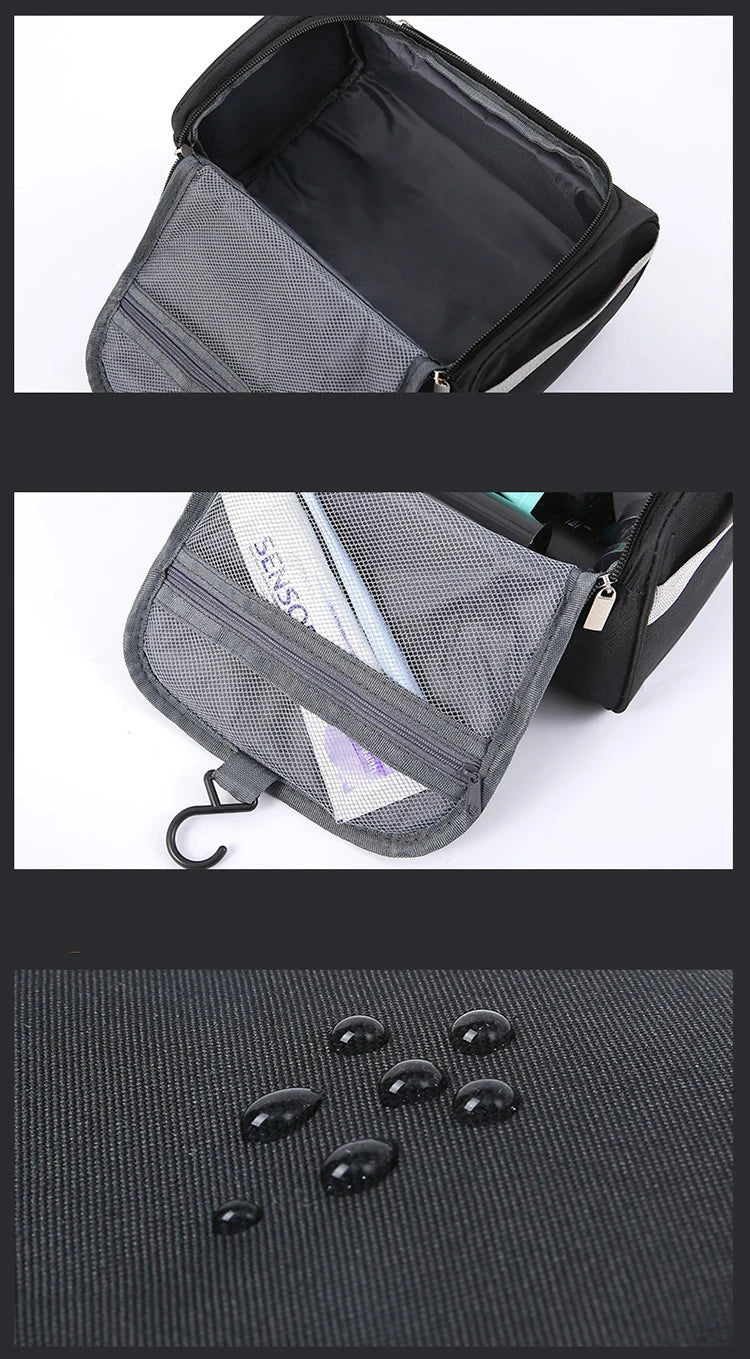 FUDEAM Polyester Men Business Portable Storage Bag Toiletries Organizer Women Travel Cosmetic Bag Hanging Waterproof Wash Pouch