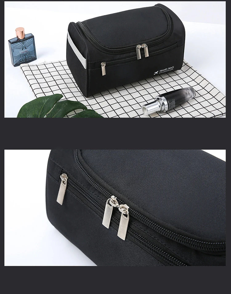 FUDEAM Polyester Men Business Portable Storage Bag Toiletries Organizer Women Travel Cosmetic Bag Hanging Waterproof Wash Pouch