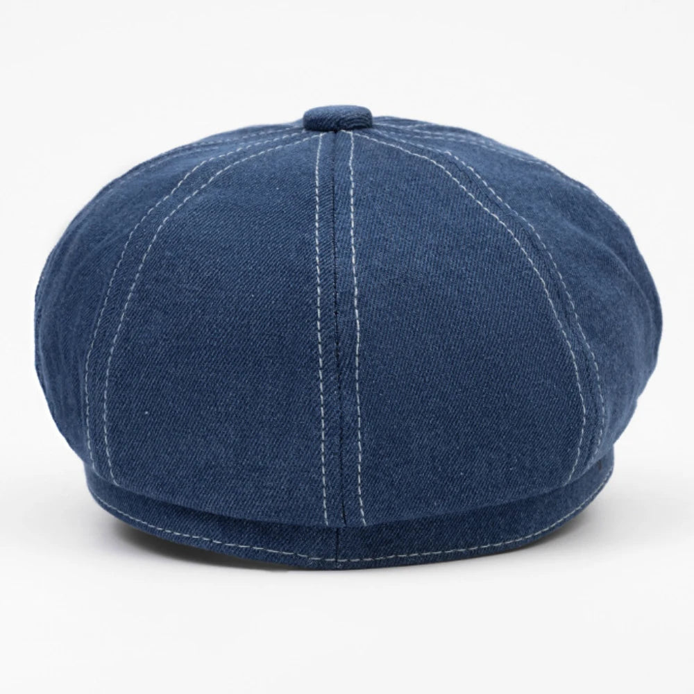 Indigo Newsboy Cap