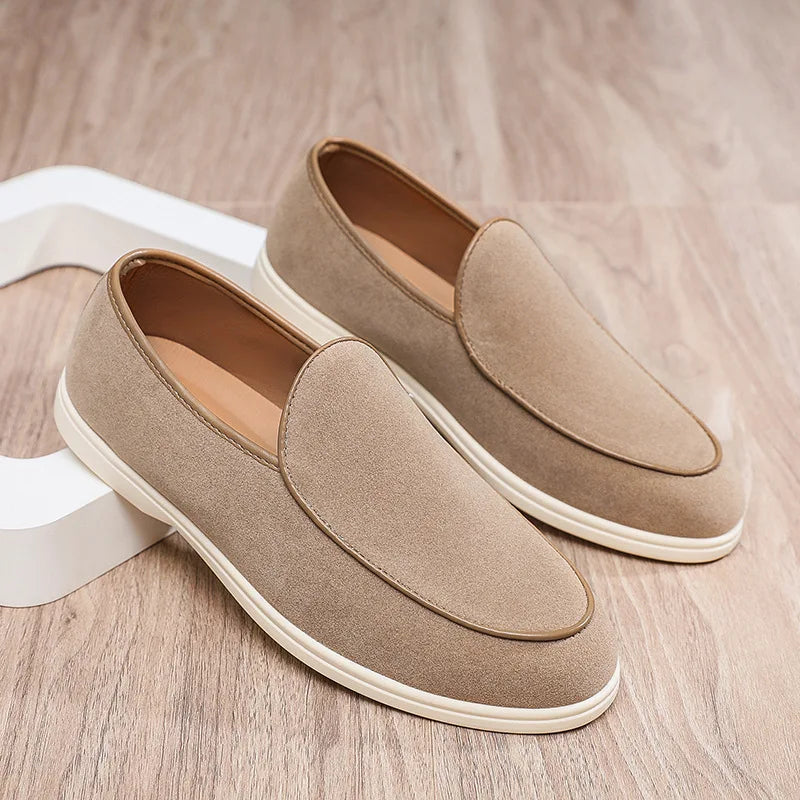 Men's Breathable Low Top Casual Footwear Lightweight Comfortable Suede Loafers Everyday Wear Men Driving Shoes Zapatillas Hombre
