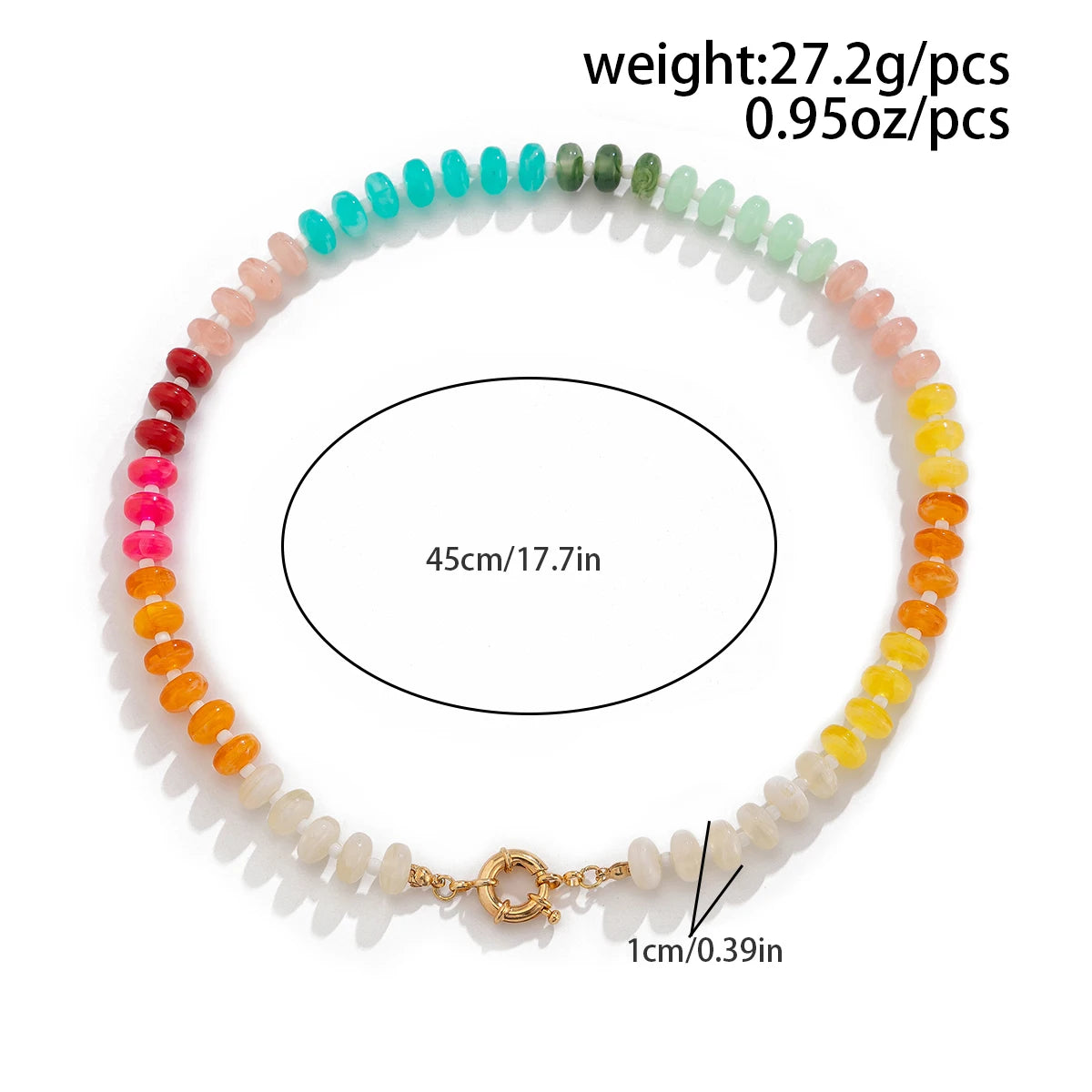 Lacteo Creative Mixed Color Acrylic Necklace for Women Romantic Adjustable Necklace Daily Party Birthday Jewelry Accessories New
