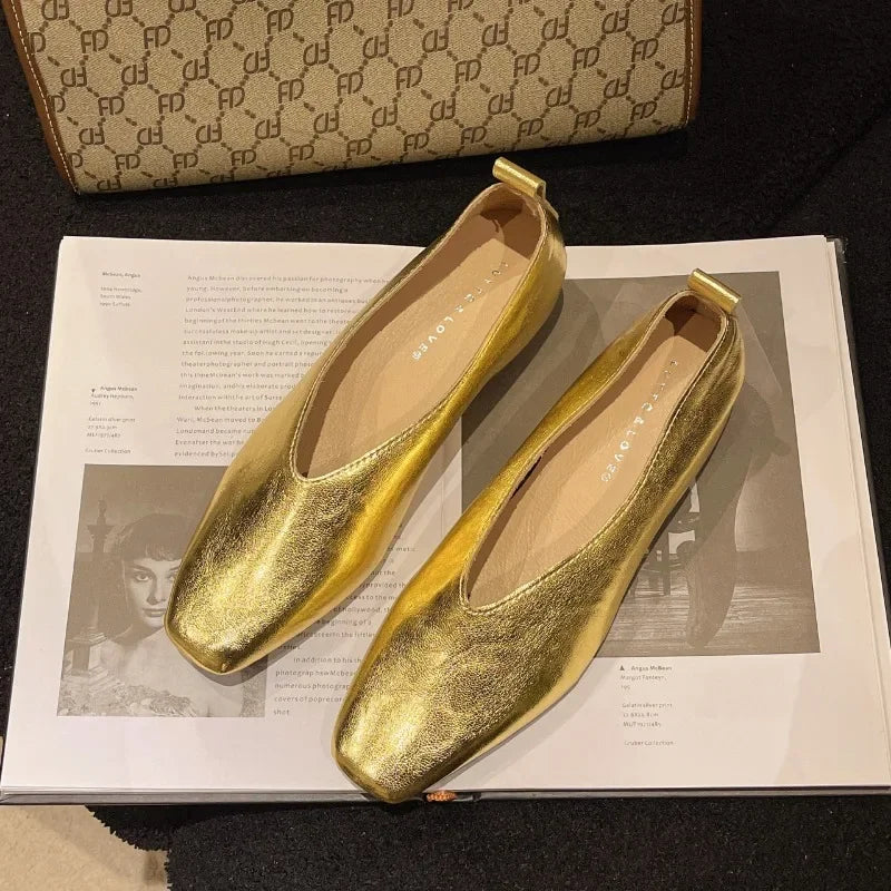 Aurela Square Toe Flats