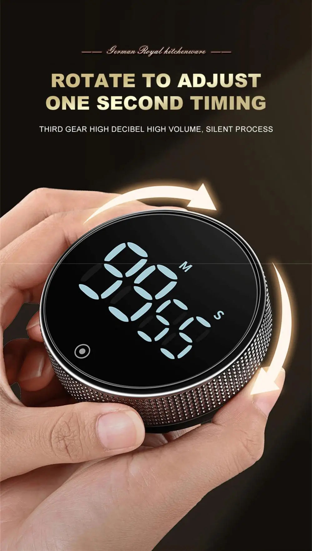 LED Digital Kitchen Timer Study Stopwatch Magnetic Electronic Cooking Countdown Clock LED Mechanical Remind Alarm Kitchen Gadget