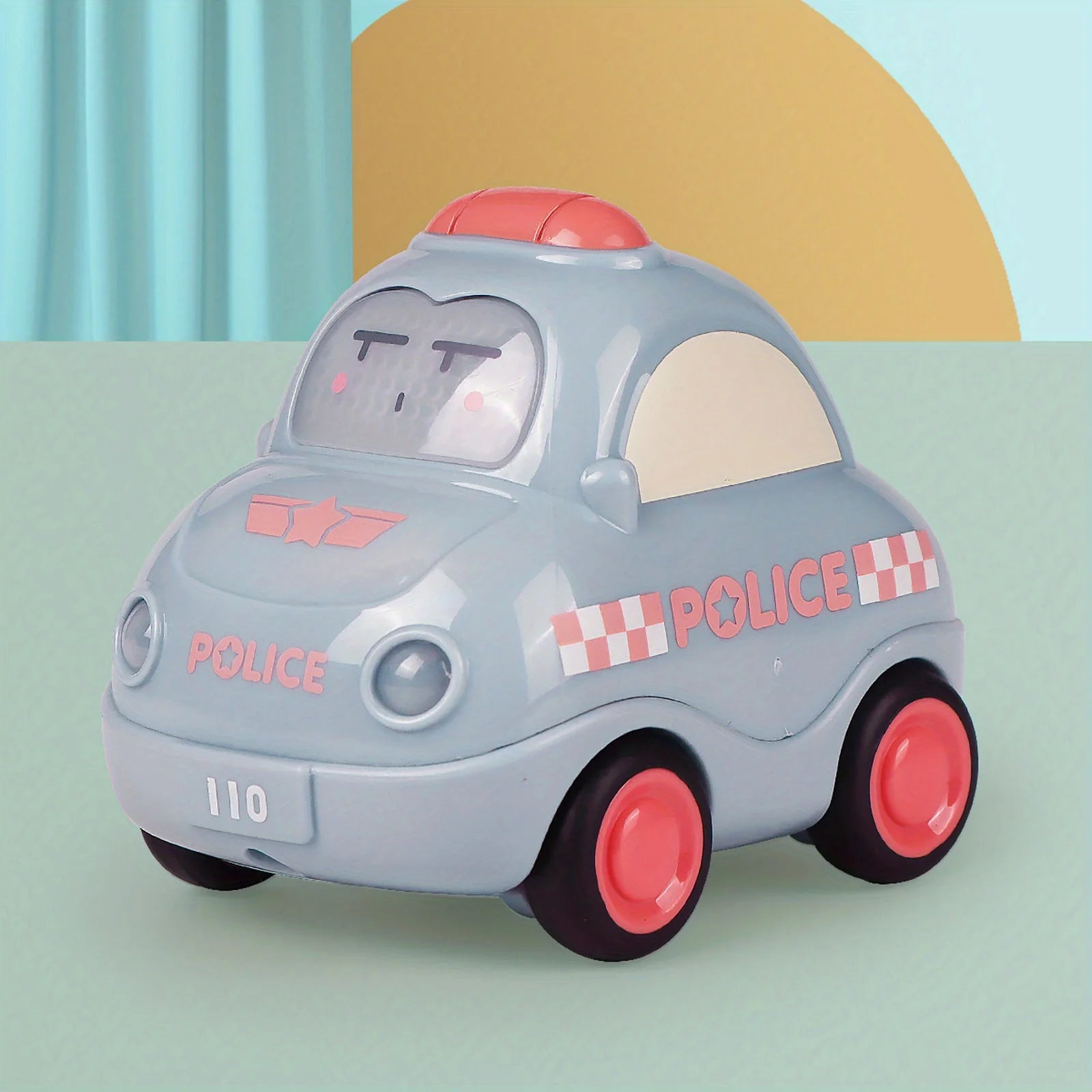 Pull Back Vehicle Toy Toddlers Cars with Lights & Sound, Police Car, Ambulance, Fire Truck, Taxi Birthday Party Gifts Toy