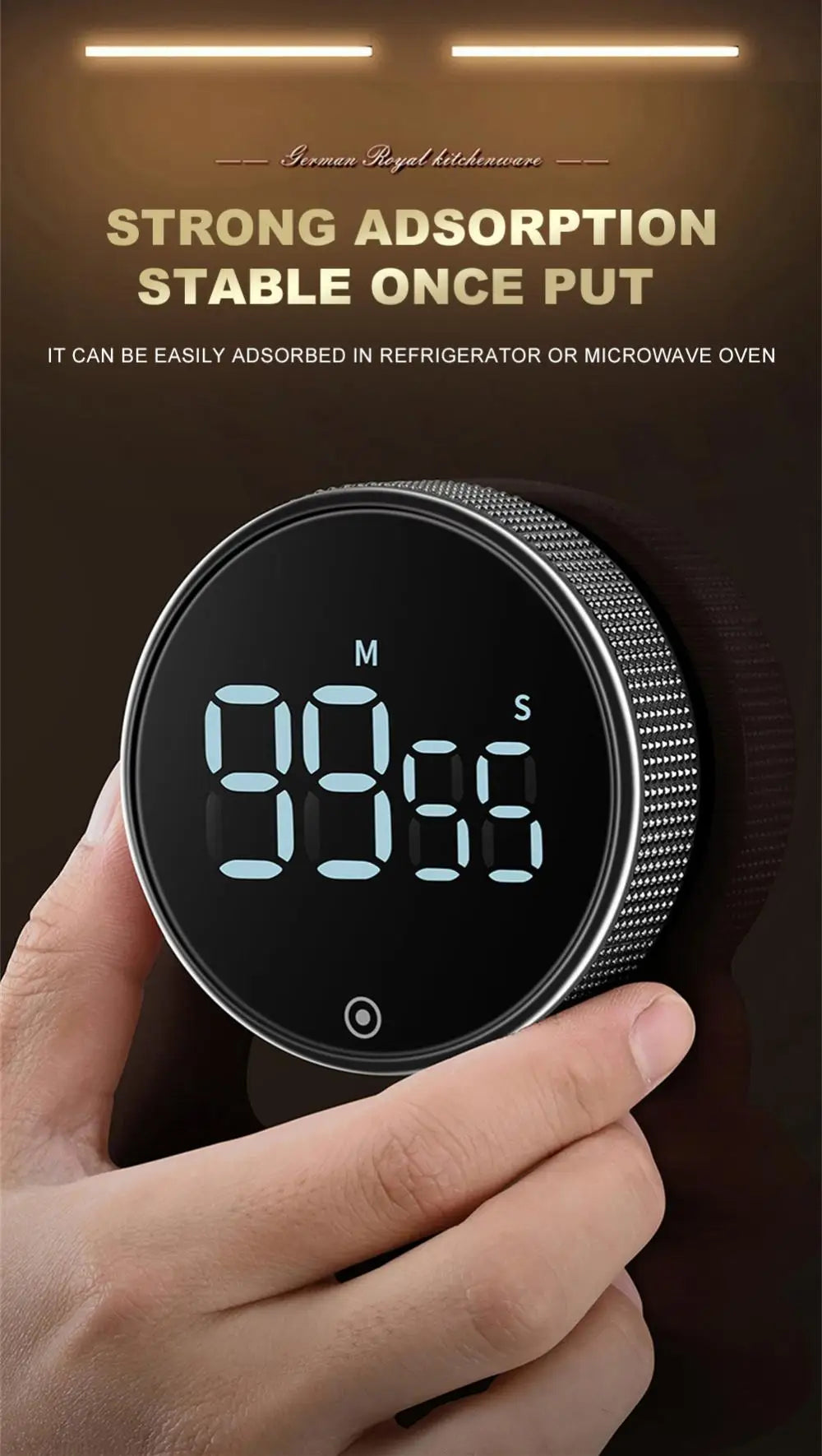 LED Digital Kitchen Timer Study Stopwatch Magnetic Electronic Cooking Countdown Clock LED Mechanical Remind Alarm Kitchen Gadget