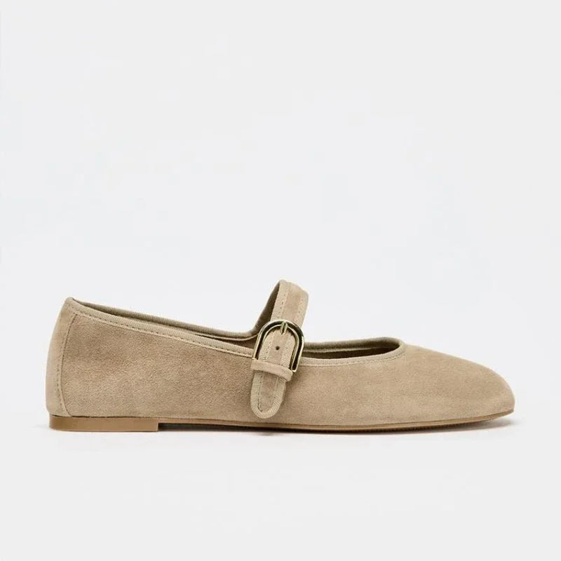 Women's Suede Mary Jane Flat