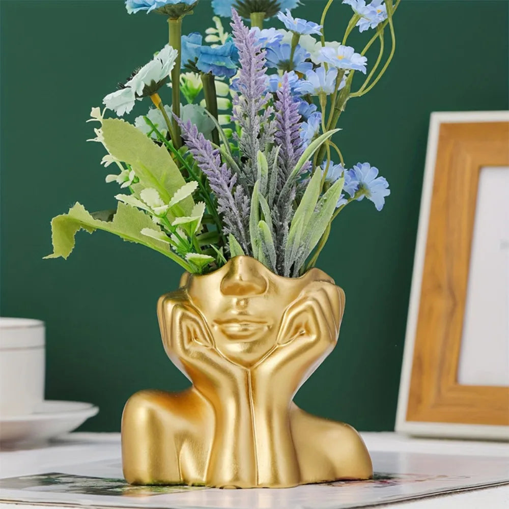 Golden Contemplation Vase