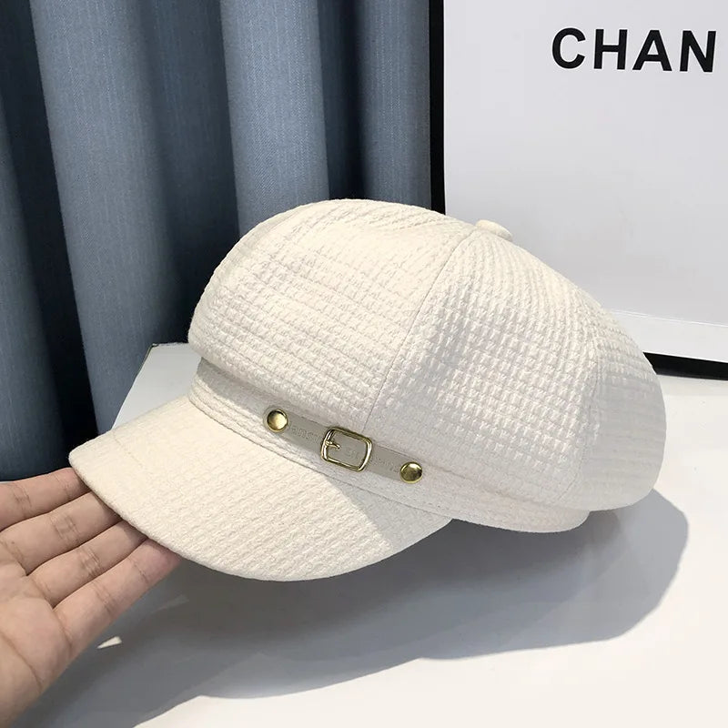 Women's "Textura" Buckle Beret