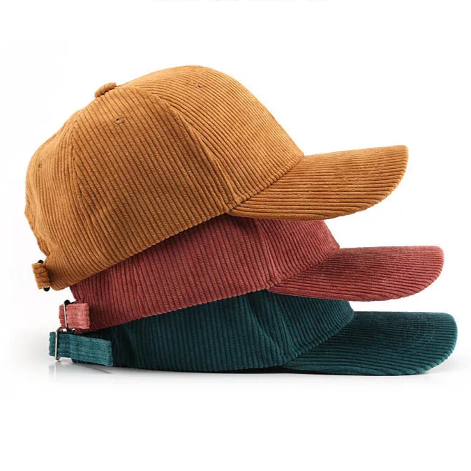 Corduroy Baseball Cap For Women Men New Cotton Solid Color Sunhat Sport Snapback Caps Autumn Warm Fashion Hip Hop Fishing Hat