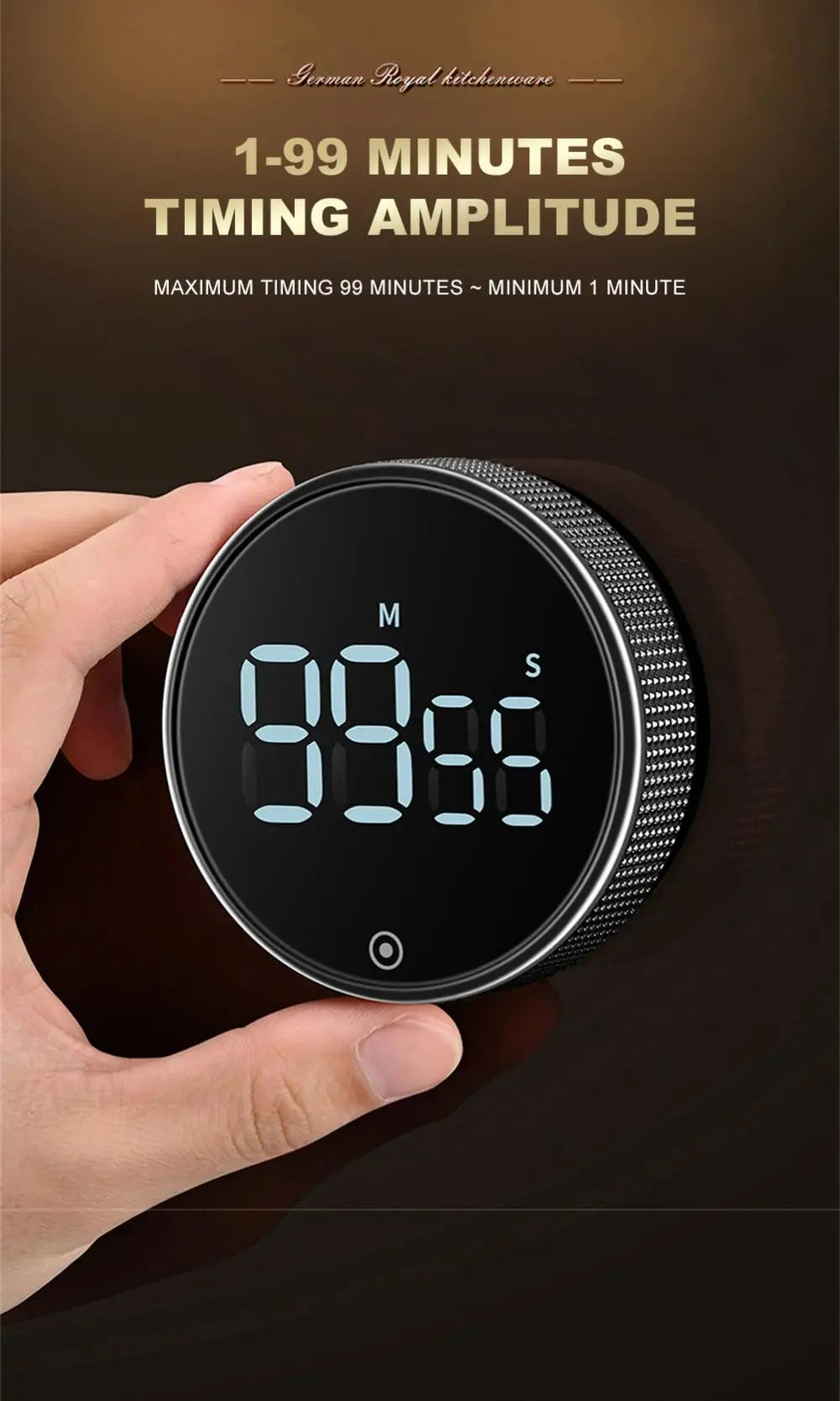 LED Digital Kitchen Timer Study Stopwatch Magnetic Electronic Cooking Countdown Clock LED Mechanical Remind Alarm Kitchen Gadget