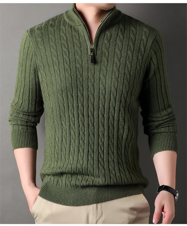 Cable Luxe Quarter-Zip