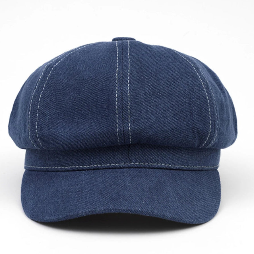 Indigo Newsboy Cap
