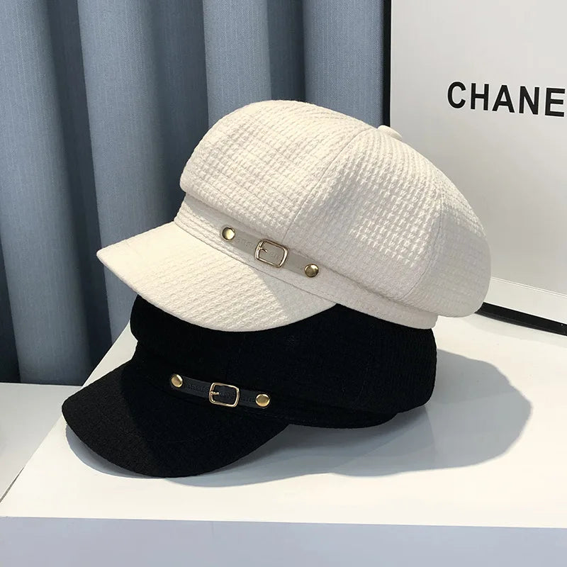 Women's "Textura" Buckle Beret