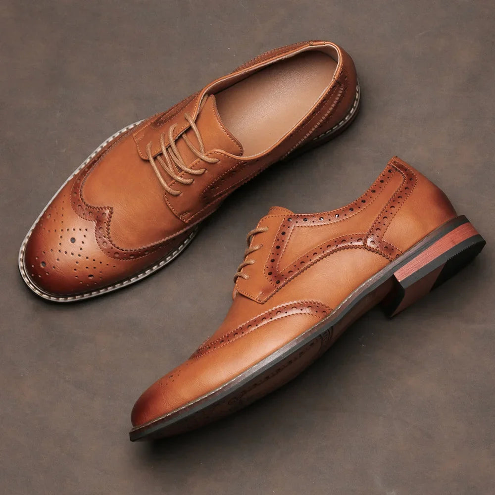 Marston Brogue Lace-Up Dress Shoe
