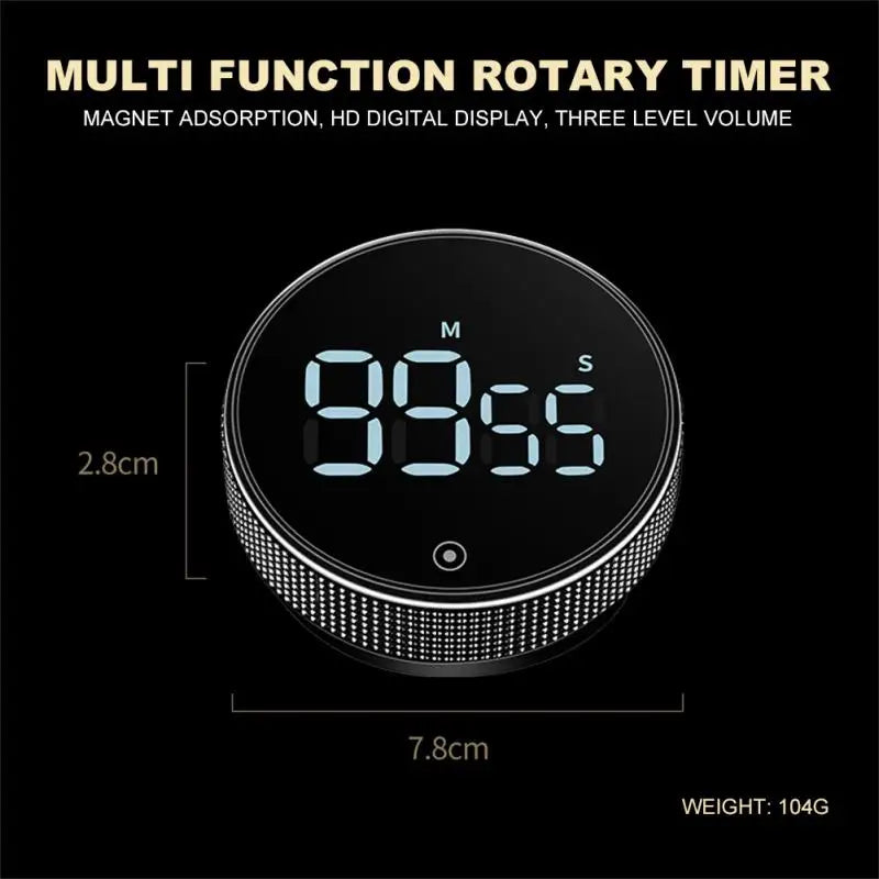 LED Digital Kitchen Timer Study Stopwatch Magnetic Electronic Cooking Countdown Clock LED Mechanical Remind Alarm Kitchen Gadget