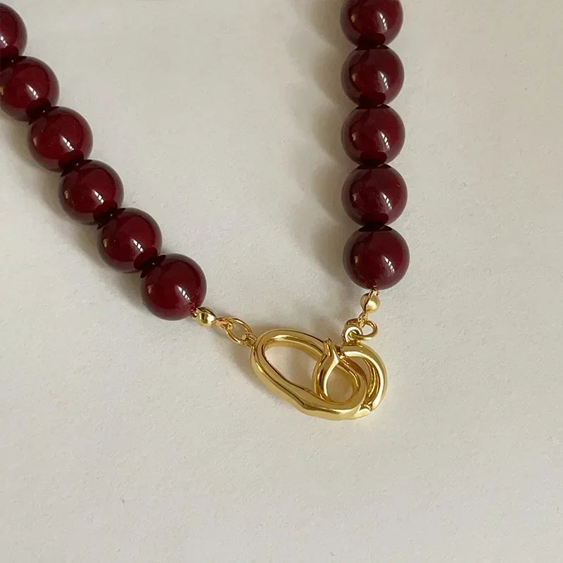 Bordeaux Link Necklace
