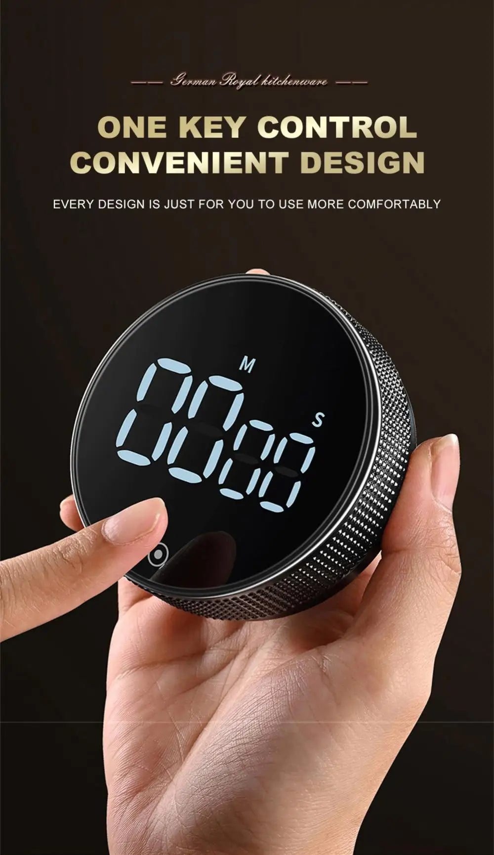 LED Digital Kitchen Timer Study Stopwatch Magnetic Electronic Cooking Countdown Clock LED Mechanical Remind Alarm Kitchen Gadget