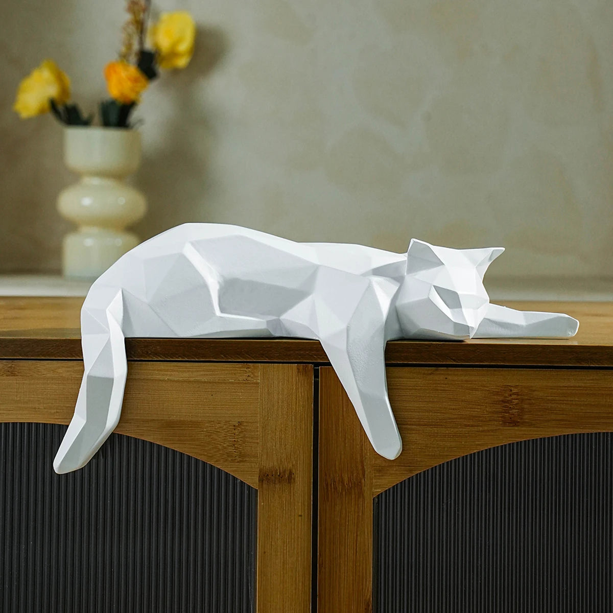 "Lattice" Geometric Cat Sculpture