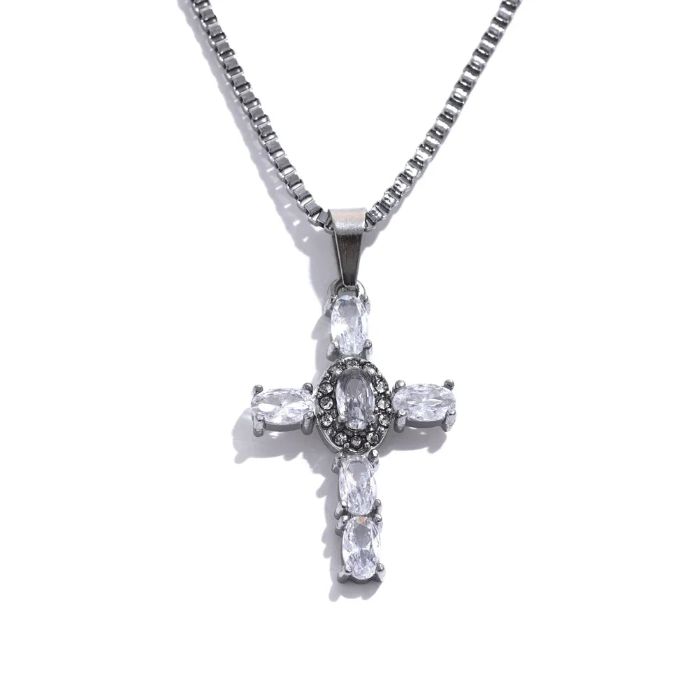 "Heavenly Fire" Cross Necklace